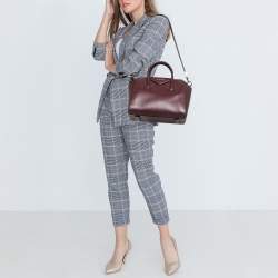 Givenchy Burgundy Leather Small Antigona Satchel