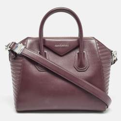 Givenchy Burgundy Leather Small Antigona Satchel