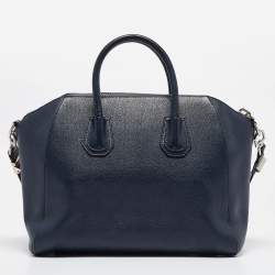 Givenchy Navy Blue Leather Medium Antigona Satchel