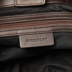 Givenchy Brown/Black Monogram Canvas and Leather Double Zip Tote 