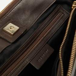 Givenchy Brown/Black Monogram Canvas and Leather Double Zip Tote 