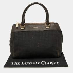 Givenchy Brown/Black Monogram Canvas and Leather Double Zip Tote 