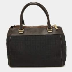 Givenchy Brown/Black Monogram Canvas and Leather Double Zip Tote 