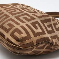Givenchy Beige Monogram Canvas and Leather Hobo