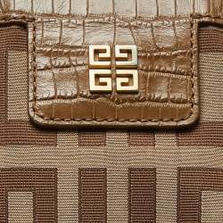 Givenchy Beige Monogram Canvas and Leather Hobo