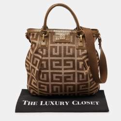 Givenchy Beige Monogram Canvas and Leather Hobo