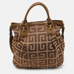 Givenchy Beige Monogram Canvas and Leather Hobo