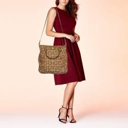 Givenchy Beige Monogram Canvas and Leather Hobo