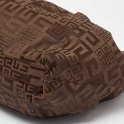 Givenchy Brown Monogram Canvas and Leather Hobo