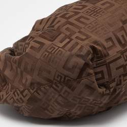 Givenchy Brown Monogram Canvas and Leather Hobo