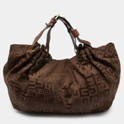 Givenchy Brown Monogram Canvas and Leather Hobo