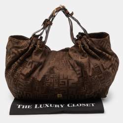 Givenchy Brown Monogram Canvas and Leather Hobo