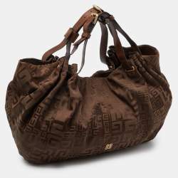 Givenchy Brown Monogram Canvas and Leather Hobo