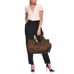 Givenchy Brown Monogram Canvas and Leather Hobo