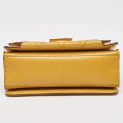 Givenchy Mustard Quilted Leather Small GV3 Shoulder Bag