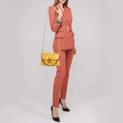 Givenchy Mustard Quilted Leather Small GV3 Shoulder Bag