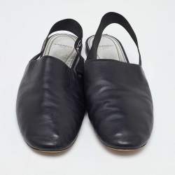 Givenchy Black Leather Rivington Slingback Flats Size 38