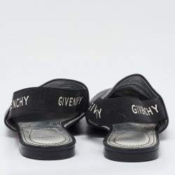 Givenchy Black Leather Rivington Slingback Flats Size 38