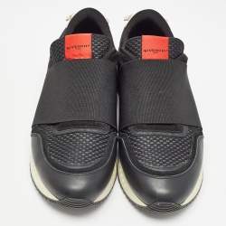 Givenchy Black Suede and Leather Slip On Sneakers Size 40