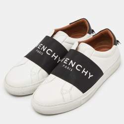 Pre Owned Givenchy White Leather Urban Street Slip On Sneakers Size 37