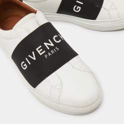 Pre Owned Givenchy White Leather Urban Street Slip On Sneakers Size 37