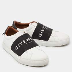 Pre Owned Givenchy White Leather Urban Street Slip On Sneakers Size 37
