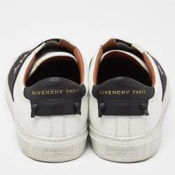 Pre Owned Givenchy White Leather Urban Street Slip On Sneakers Size 37