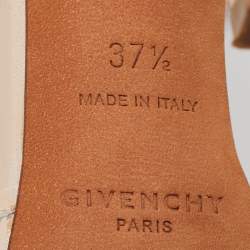 Givenchy Beige/Pink Leather and Patent Ankle Strap Pumps Size 37.5