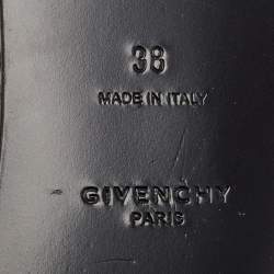 Pre Owned Givenchy Black/White 4G Jacquard Bedford Flat Mules Size 38