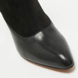 Givenchy Black Leather and Suede Ankle Length Boots Size 38