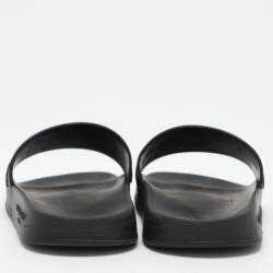 Givenchy Black Rubber Logo Flat Pool Slides Size 35