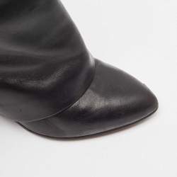 Givenchy Black Leather Shark Lock Ankle Length Boots Size 38.5