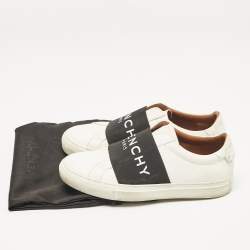 Givenchy White/Black Leather Urban Street Slip On Sneakers Size 35