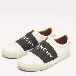 Givenchy White/Black Leather Urban Street Slip On Sneakers Size 35