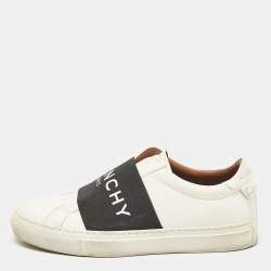 Givenchy White/Black Leather Urban Street Slip On Sneakers Size 35