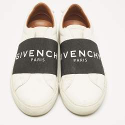 Givenchy White/Black Leather Urban Street Slip On Sneakers Size 35