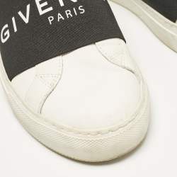 Givenchy White/Black Leather Urban Street Slip On Sneakers Size 35