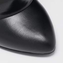 Pre Owned حذاء بوت للركبة جيفنشي جلد أخضر بقفل وكعب روكي مقاس 40