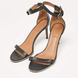 Givenchy Black Leather Nadia Ankle Strap Sandals Size 41