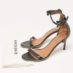 Givenchy Black Leather Nadia Ankle Strap Sandals Size 41
