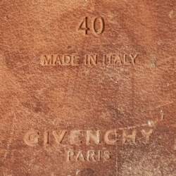 Givenchy Black Leather and Logo Elastic Bedford Flat Mules Size 40