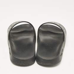 Givenchy Black Rubber Logo Pool Slides Size 37