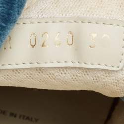 Pre Owned Givenchy Multicolor Velvet Lace Up Sneakers Size 38