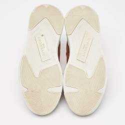 Pre Owned Givenchy Multicolor Velvet Lace Up Sneakers Size 38