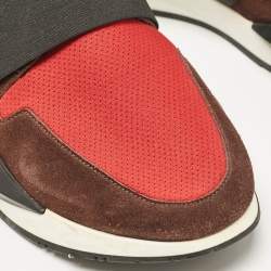 Givenchy Multicolor Suede and Stretch Fabric Slip On Sneakers Size 38