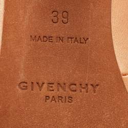  Givenchy Orange Satin Lace Up Backless Mule Sandals Size 39