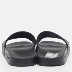 Givenchy Black Rubber Logo Flat Slide Sandals Size 39