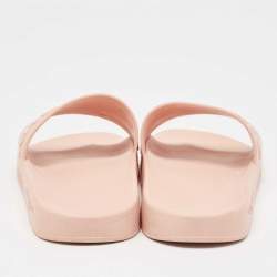 Givenchy Pink Rubber Logo Flat Slides Size 40