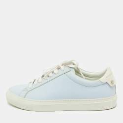 Givenchy Baby Blue/White Leather Urban Street Low Top Sneakers Size 38
