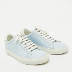Givenchy Baby Blue/White Leather Urban Street Low Top Sneakers Size 38